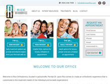 Tablet Screenshot of drriceortho.com